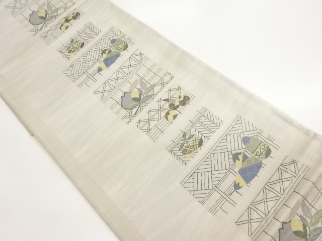 JAPANESE FUKURO OBI / WOVEN GEOMETRIC